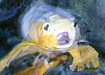 "Fishy" by Sherry Thurner, Janesville WI - Watercolor on Yupo